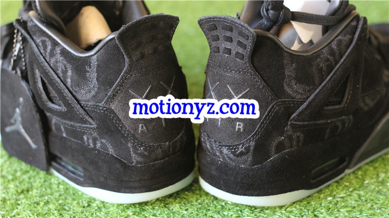 Authentic Kaws x Air Jordan 4 Cool Black